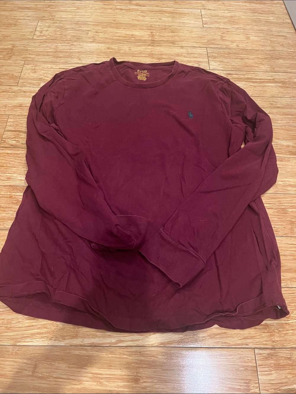 Polo by Ralph Lauren Long-Sleeve Crewneck Shirt - Burgundy